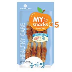 네츄럴코어 콜라겐 치킨말이 강아지간식 + 치즈춥스, 5팩, 우유, 53g