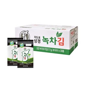 [성경김본사] 대용량 녹차 도시락김 17g(30매)x30봉 - 조각김, 17g, 30개