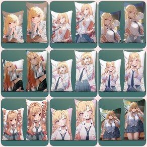 [QQ] 소장용 캐릭터 베개 키타가와 마린, 실키40X60cm, No.009, 1개