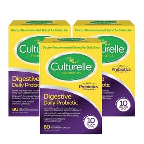 Cultuelle 컬처렐 유산균 성인용 80정 배지캡슐 Digestive Health Pobiotic, 3개