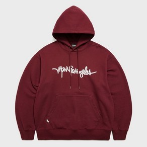 테온셀 마크곤잘레스 ZIGZAG EMB WAVE SIGN LOGO SWEAT HOODIE - BURGUNDY