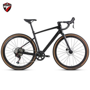 GRAVEL-V1 카본 로드 바이크 12 변속 풀 오일 디스크 그래블 오프로드 40C 와이드 타이어, 45CM, 블랙 레드, 1개