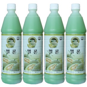 청솔 멜론 메론 음료 원액, 835ml, 4개