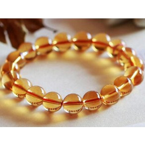 토파즈팔찌 수제 8mm Natual Yellow Impeial Topaz Citine Stetchy Bacelet