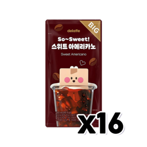 델라페 빅 스위트아메리카노 아이스파우치음료 340ml x 16개