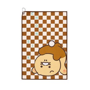 [카카오프렌즈 골프]체커보드 골프 클럽타월 - 춘식이, 1개