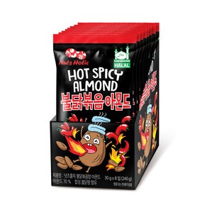 하루견과 넛츠홀릭 HALAL 불닭볶음아몬드 할랄 30gx8개입, 8개, 30g