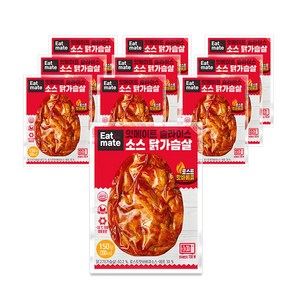 [랭킹닭컴] 잇메이트 슬라이스 소스 닭가슴살 로스트핫바베큐, 150g, 10개, 150g