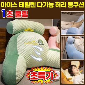[체온 15도 DOWN] 아이스 테릴렌 다기능 허리 등쿠션 등받이 쿠션 쇼파 쿠션 허리베개 침대 의자 쿠션 기온을 내려주는 쿨링 허리받침대 여름 아이스 베개 인체공학 경추 쿠션, 허스키, 1개