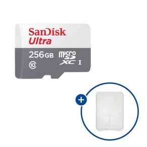 샌디스크 마이크로SD카드 울트라 SDSQUNR-256GB + SD카드 케이스