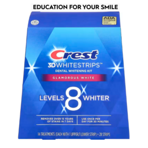 크레스트 3D 화이트 스트립스 치아미백 Cest 3D Whitestips Glamoous White, 14개, 40g