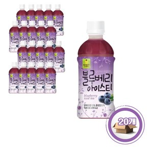 웰그린 블루베리 아이스티 340ml x 20PET, 20개