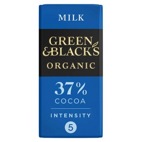 영국 그린앤블랙스 Green & Black's Milk Chocolate 37% 코코아 밀크초콜렛 바