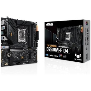 ASUS TUF GAMING B760M-ED4 intel 제14·13·12세대 CPU 지원 LGA1700 B760 탑재 DDR4mATX 메인보드 / 국내품, 상품명참조, 1개