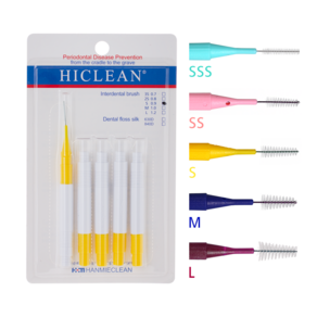 하이크린(HICLEAN) 치간칫솔 I-Type 5P, 사이즈 M, 1개, 1개입, 1mm