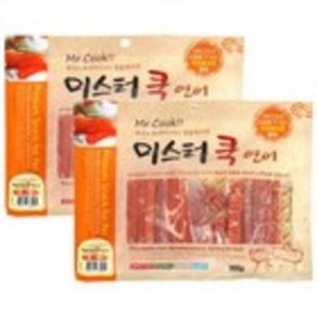 도그펜시아 미스터쿡 강아지 간식 큐브&슬라이스 혼합, 연어맛, 300g, 20개