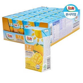 Dole 돌 100%과즙 프리미엄 망고 주스 120ml 32팩 1박스, 32개