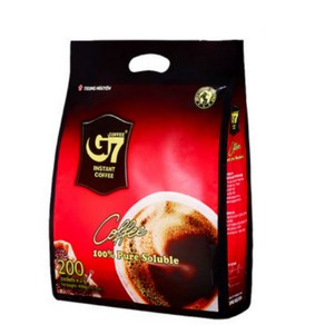 G7 퓨어블랙 베트남 커피, 2g, 200개입, 1세트, 200g