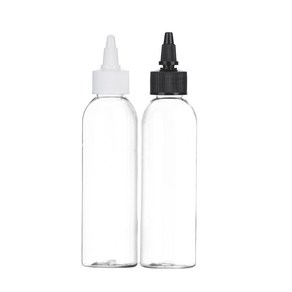 [허브스프레이샵] 일체형 뾰족캡 플라스틱 용기 120ml~500ml, 200ml투명용기, 흰색캡, 1개