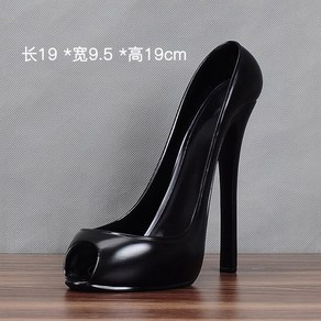 재물운 대형 식당 돈들어오는 입구 황금 장식소품 행운을 목조 블루 조형물 금두꺼비 물고기, 힐와인홀더-블랙