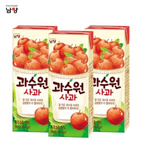 남양 과수원 190mL x24팩(1box) 사과 청포도 복숭아 오렌지/과일주스, 24개