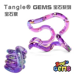 피젯토이 크러쉬 레인보우 팅글탱글 탱글 Tangle 집콕놀이탱글 실리콘팟잇 탱글, 1개, 보석 보라색