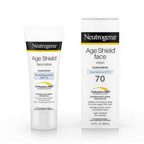 뉴트로지나Neutogena Age Shield 페이스 로션 자외선 차단 광범위 스펙트럼 SPF 74 - 3온스, 88ml, 1개