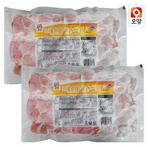 [퀴클리몰] 사조오양 부대찌개햄 슬라이스, 1kg, 2개