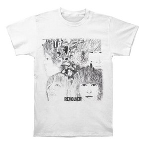 ROCKPANDA The Beatles Revolver Album Cover White 반팔티