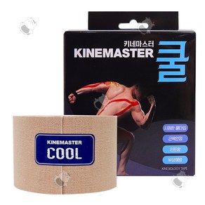 키네마스터 쿨 스포츠테이핑 근육 테이핑 마라톤 러닝 (5cm*5cm) 시원한 COOL 타입 민트향 (행사: 4개부터 스포츠테이핑 가위 증정), 1개, 1개입