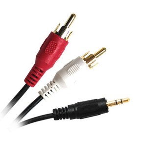 맘보케이블 스테레오 3.5mm aux 2RCA 스마트폰 스피커 앰프 오디오 연결케이블, 1.5m, 길이