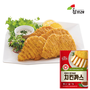 참프레-허브 통가슴살 치킨까스1kg, 1kg, 2개