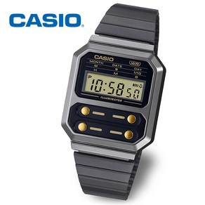 [정품 케이스 증정] CASIO 카시오 A100WEGG-1A2 공용 빈티지 레트로 메탈시계