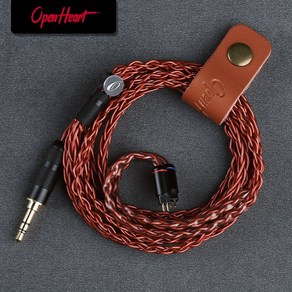 OPENHEART Red 8 코어 이어폰 케이블 2.53.54.4mm MMCX0.78 2PinQDC 실버 도금 구리 업그레이드 밸런스드 케이블 교체, [03] Red 2.5-0.78 2PIn B, 1개