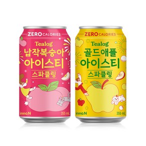 티로그 제로 아이스티 355ml 납작복숭아 12캔 + 골드애플 12캔, 1개