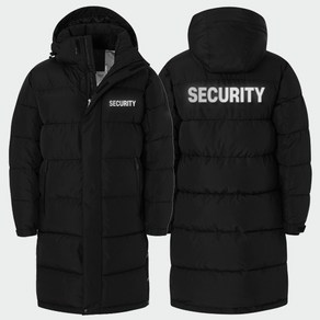 보안 SECURITY 시큐리티 안전 경비원 롱패딩