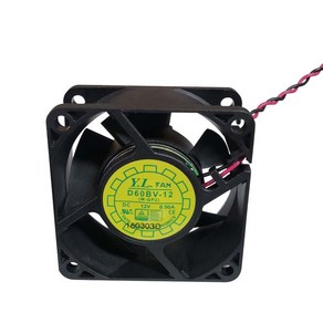 YL-FAN 12V 0.50A 쿨링팬 냉각팬 60x25mm D60BV-12, 1개