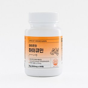 라이프잇 하이큐민 수용성 커큐민 강황 고함량 정제 36g, 1개, 60정