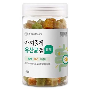 아껴줄게 강아지 유산균껌, 황태 혼합, 140g, 3개