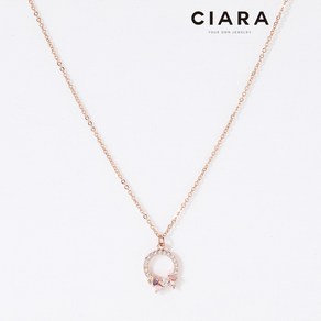 CIARA 14K Saviano 풀샤이닝 서클 V스톤 목걸이(GoldPlated)