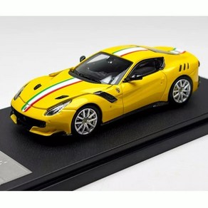 Littletoy 1:64 페라리 F12 TDF - 옐로우 / 이탈리안 스트라이프 (후드오픈)