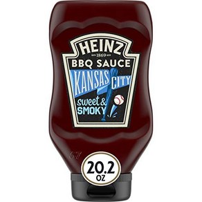 Heinz Kansas City Style Sweet & Smoky BBQ Babecue Sa Heinz 캔자스 시티 스타일 스위트 & 스모키 BBQ 바베큐 소스(20.2온스 병, 572g, 1개