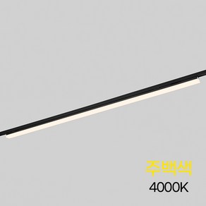 엘포스 LED TS라인 레일등 레일조명 라인조명, 1200MM/30W, 1개, 블랙-주백색