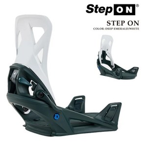 BURTON 24 25 스노우보드 바인딩 STEP ON Re:Flex 에메랄드 화이트 스텝온 리플렉스, 1개, 딥에메랄드 화이트