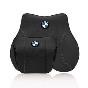 BMW 목베개 헤드레스트 세트 목받침 차량용 쿠션 등쿠션, R. (볼케이노 레드)헤드레스트+허리쿠션, 1개