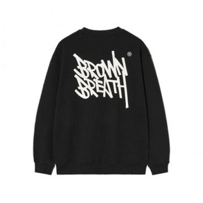 국내매장제품 [1월 17일 배송] BROWNBREATH 브라운브레스 맨투맨 TAG CREWNECK - BLACK 350942