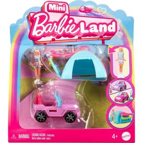 Babie Mini BabieLand Doll & Vehicle Set 1.5-인치 Doll Colo-Change SUV Tent Accessoy, 혼합색상, 1개