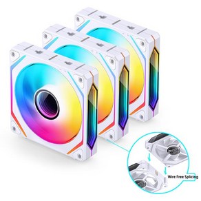 JONSBO ZL-120 ARGB PC 케이스 선풍기 온도 제어 3 핀 CPU 냉각 120mm 4 PWM, [03] ZL-120W Fowad, [01] A-RGB, 03 ZL-120W Fowad, 01 A-RGB