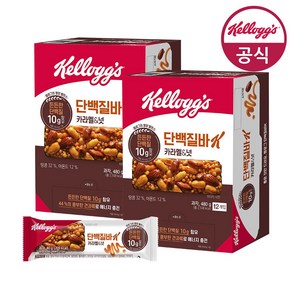 켈로그 단백질바K 카라멜&넛, 40g, 24개