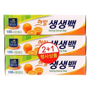 생생백(2+1입) 25x35x100매허밍바이오, FREE(one size), 1세트, 3개